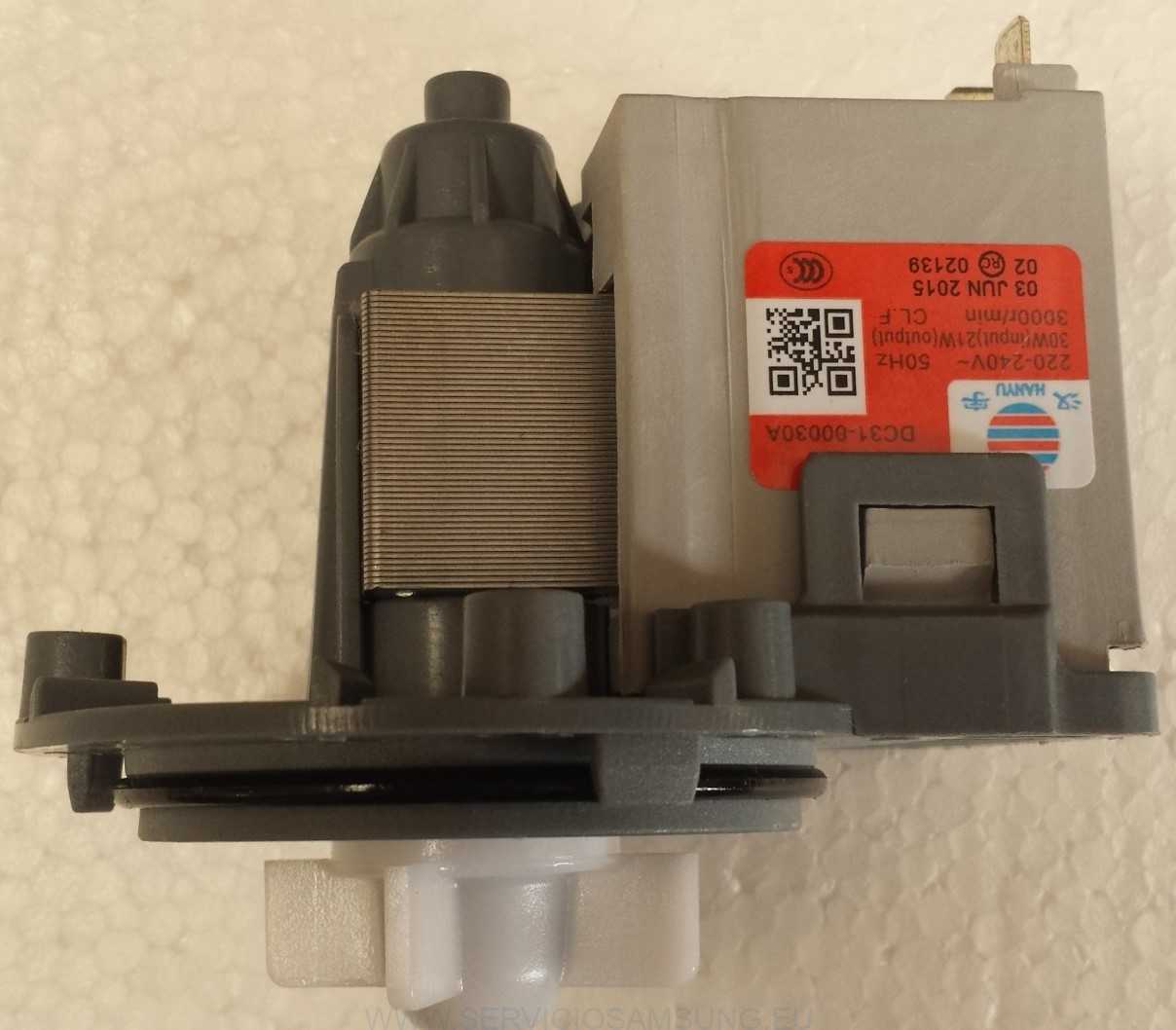 DC31-00030A Motor bomba de desagüe lavadora Samsung