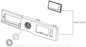 DC97-17317Y  CONJUNTO DEL PANEL DE CONTROL LAVADORA SAMSUNG