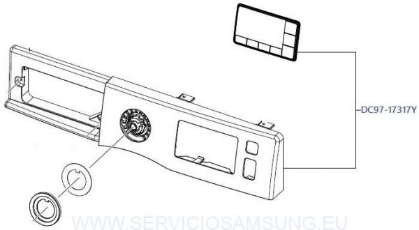 DC97-17317Y  CONJUNTO DEL PANEL DE CONTROL LAVADORA SAMSUNG