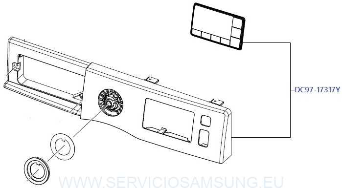 DC97-17317Y CONJUNTO DEL PANEL DE CONTROL LAVADORA SAMSUNG