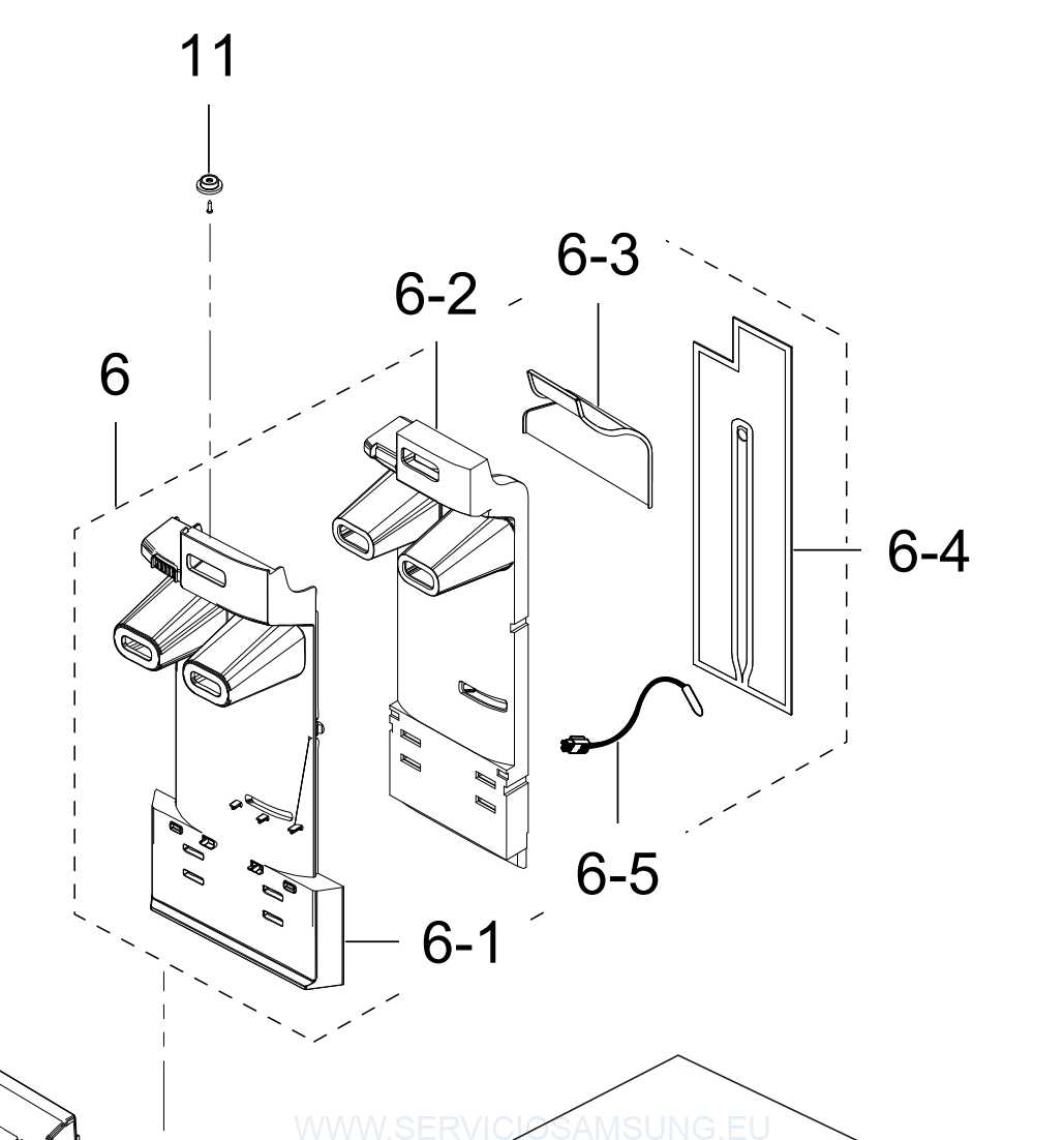 DA97-12926A TAPA PLASTICA DE CONGELADOR SAMSUNG