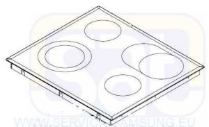 DG94-00100B MESADA PLACA VITROCERAMICA SAMSUNG