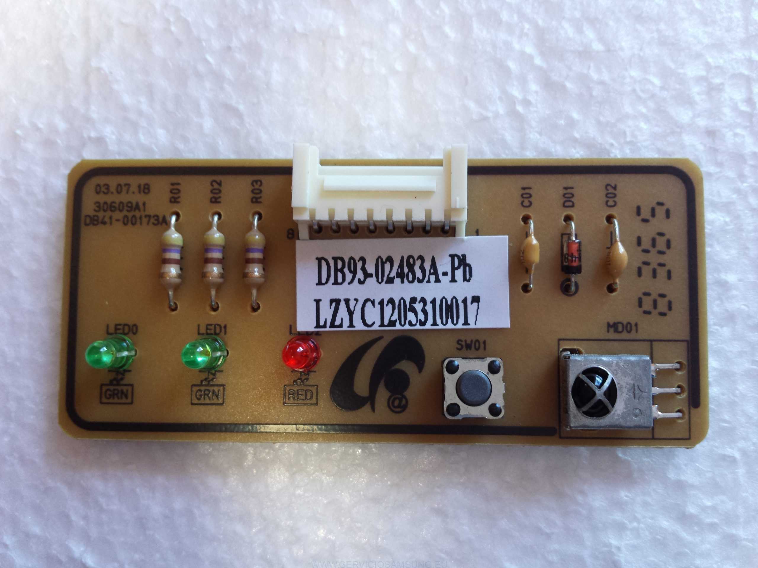 DB93-02483A PLACA MANDO AIRE ACONDICIONADO SAMSUNG