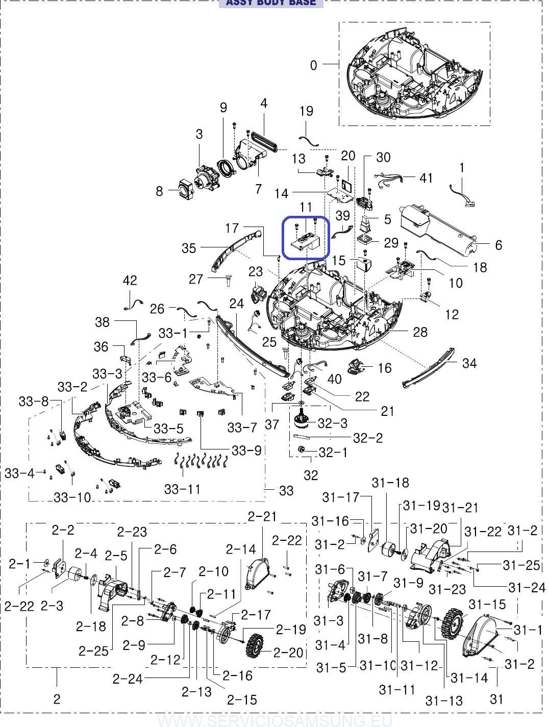 DJ41-00626A PLACA SECUNDARIO CONTROL NAVIBOT SAMSUNG - Imagen 3