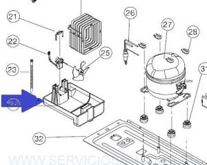 3011122800 BANDEJA CONDENSADORA FRIGORIFICO DAEWOO
