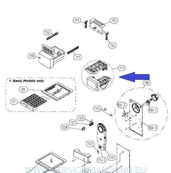 3012205820 Fabricador cubitos de hielo frigorífico Daewoo - Imagen 2