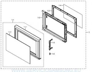 DE94-02262B CONJUNTO PUERTA COMPLETA MICROONDAS SAMSUNG