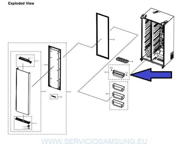 DA97-19102A BANDEJA MANTEQUILLERA PUERTA FRIGORÍFICO SAMSUNG