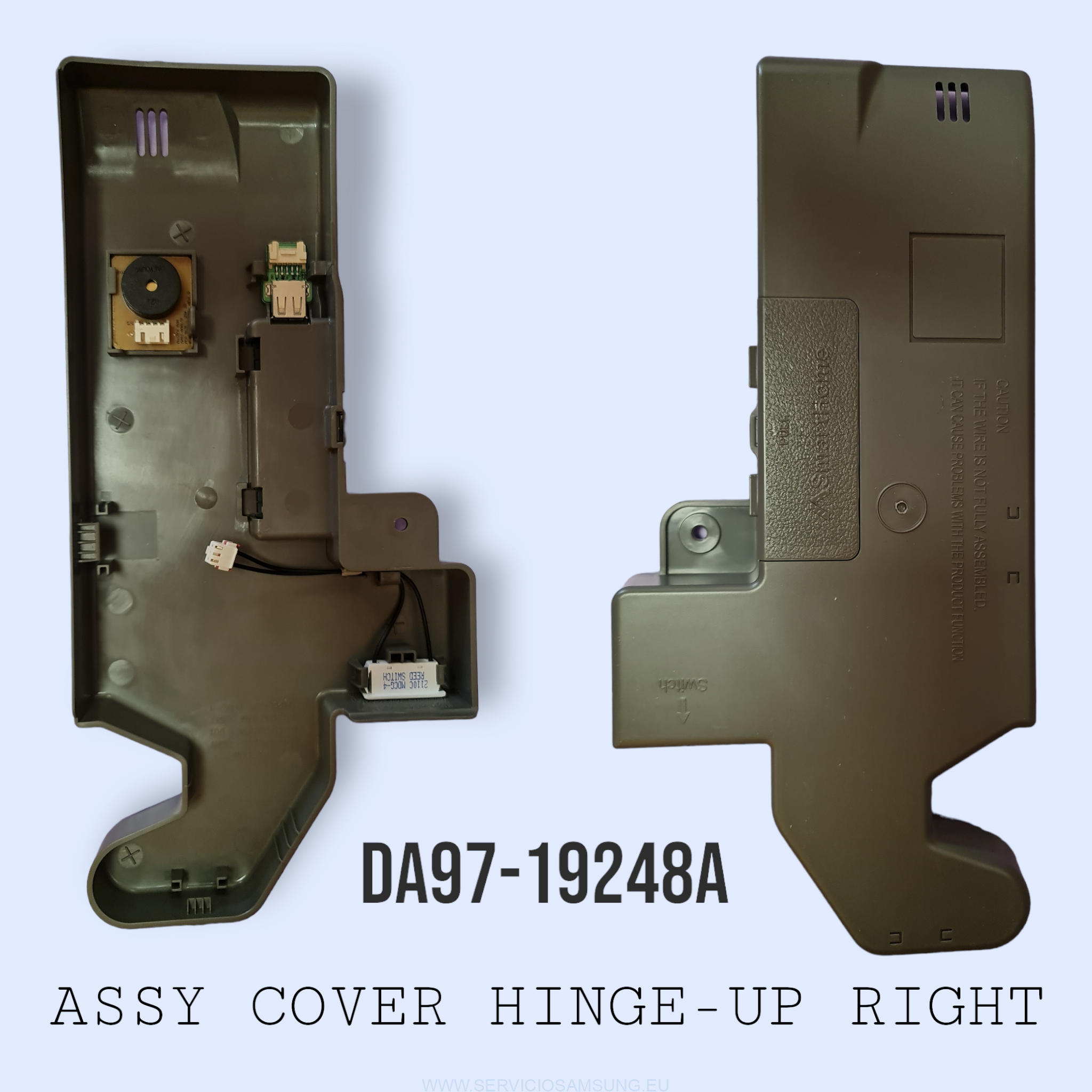 DA97-19248A Tapa bisagra superior completa frigorífico Samsung