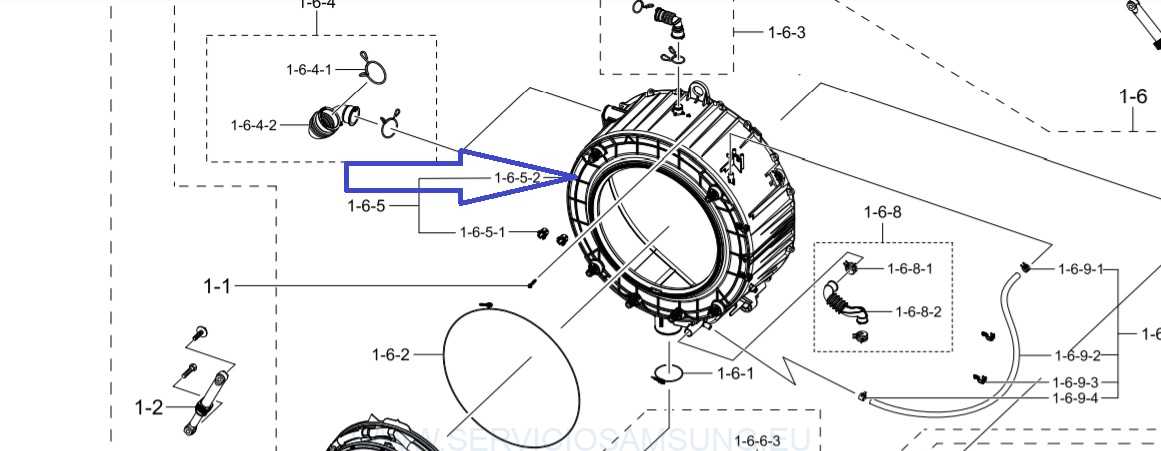 DC61-03453G SEMI CUBA FRONTAL LAVADORA SAMSUNG