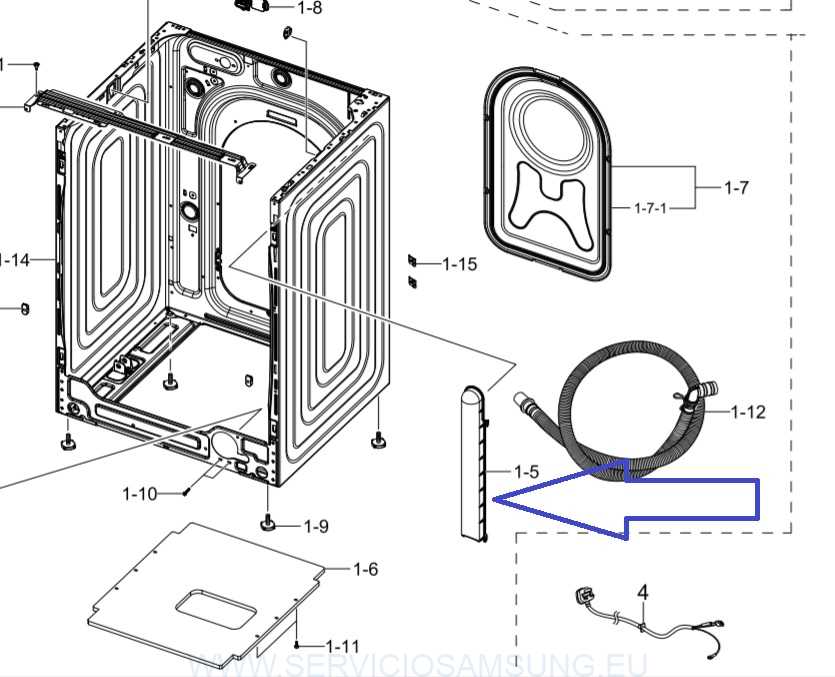 DC61-05003C GUIA MANGUERA DE SALIDA AGUA LAVADORA SAMSUNG