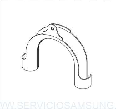 DC67-00357A CODO PLASTICO DE MANGUERA SALIDA LAVADORA SAMSUNG