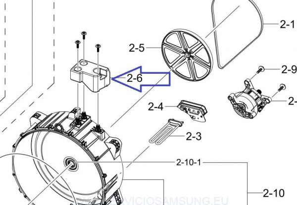DC67-01108A CONTRAPESO SUPERIOR LAVADORA SAMSUNG