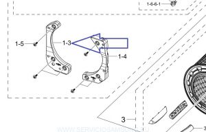 DC67-01109A CONTRAPESO FRONTAL IZQUIERDO LAVADORA SAMSUNG