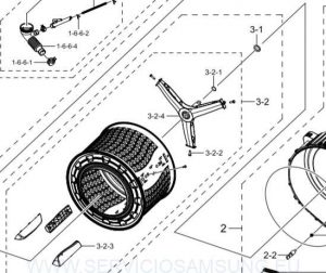 DC97-17231C CESTO DE LAVADO COMPLETO LAVADORA SAMSUNG