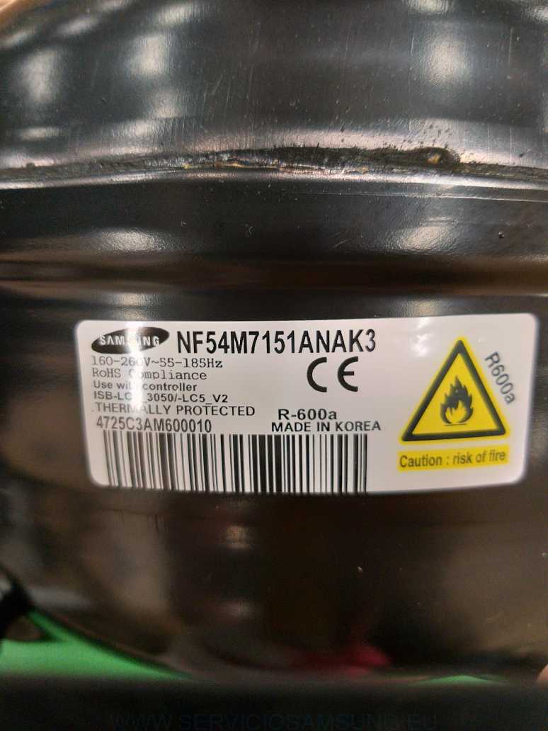 NF54M7151ANAK3 COMPRESOR FRIGORÍFICO SAMSUNG