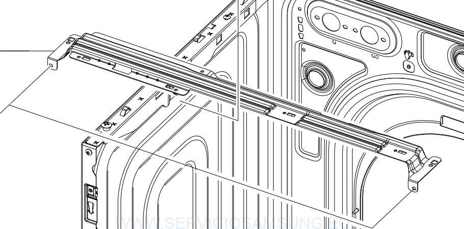 DC61-03467A SOPORTE FRONTAL LAVADORA SAMSUNG