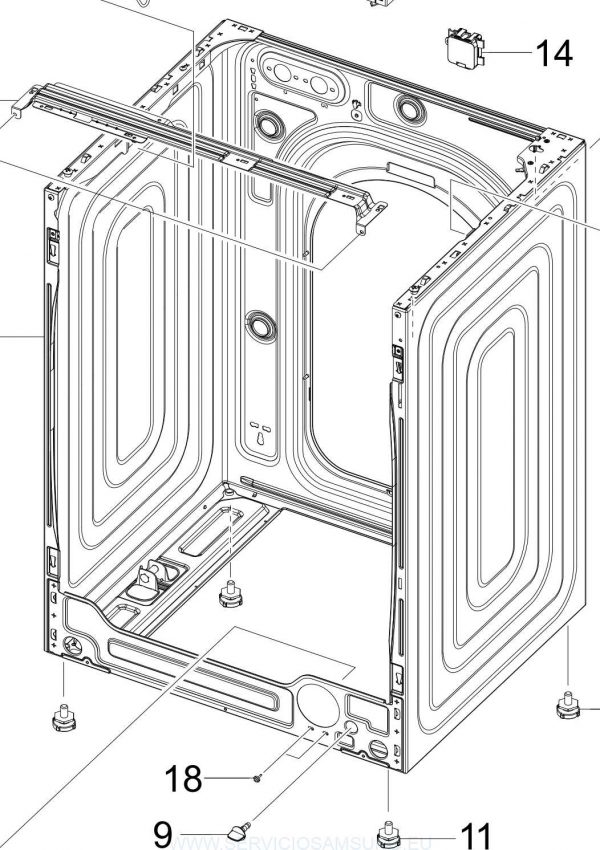 DC97-17325J MUEBLE COMPLETO LAVADORA SAMSUNG