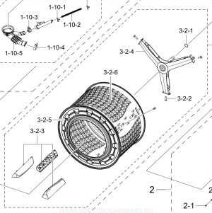 DC97-17231B  CESTO DE LAVADO COMPLETO LAVADORA SAMSUNG