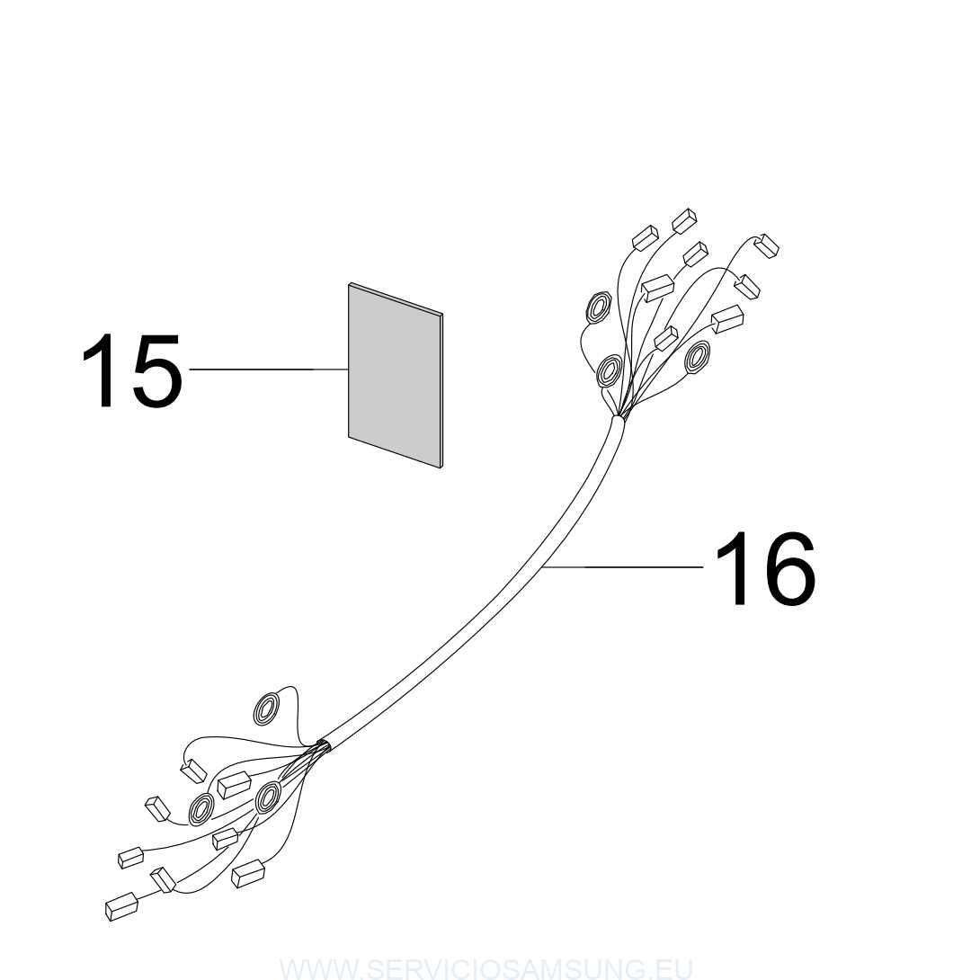 DC93-00353C CABLEADO LAVADORA SAMSUNG
