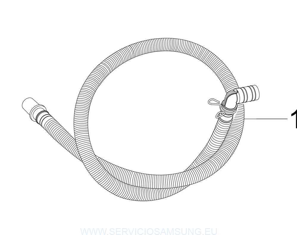 DC97-16240B TUBO SALIDA AGUA LAVADORA SAMSUNG