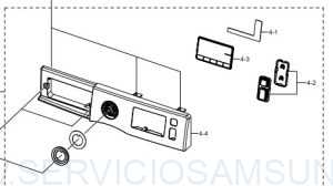 DC97-19616D PANEL FRONTAL LAVADORA SAMSUNG