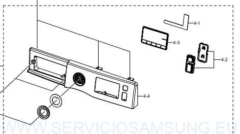 DC97-19616D PANEL FRONTAL LAVADORA SAMSUNG
