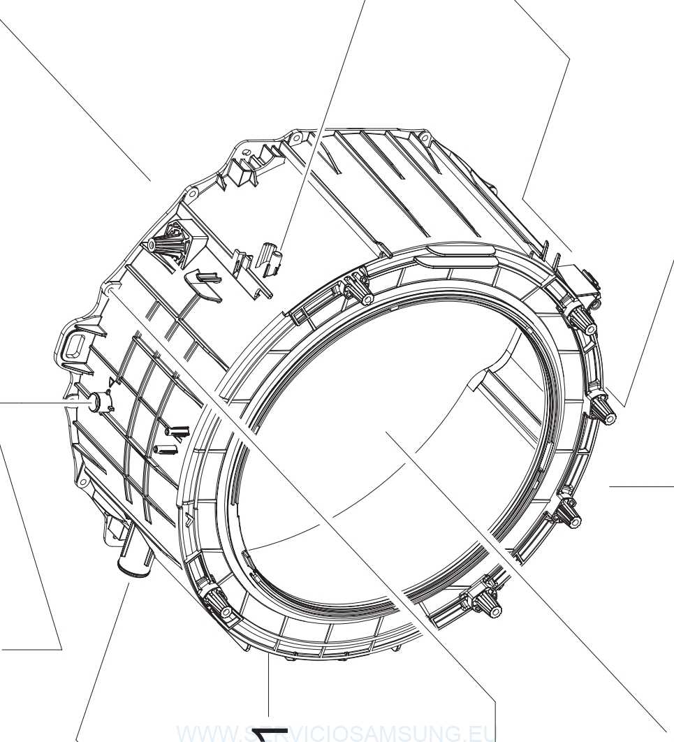 DC97-20524A SEMI CUBA FRONTAL LAVADORA SAMSUNG