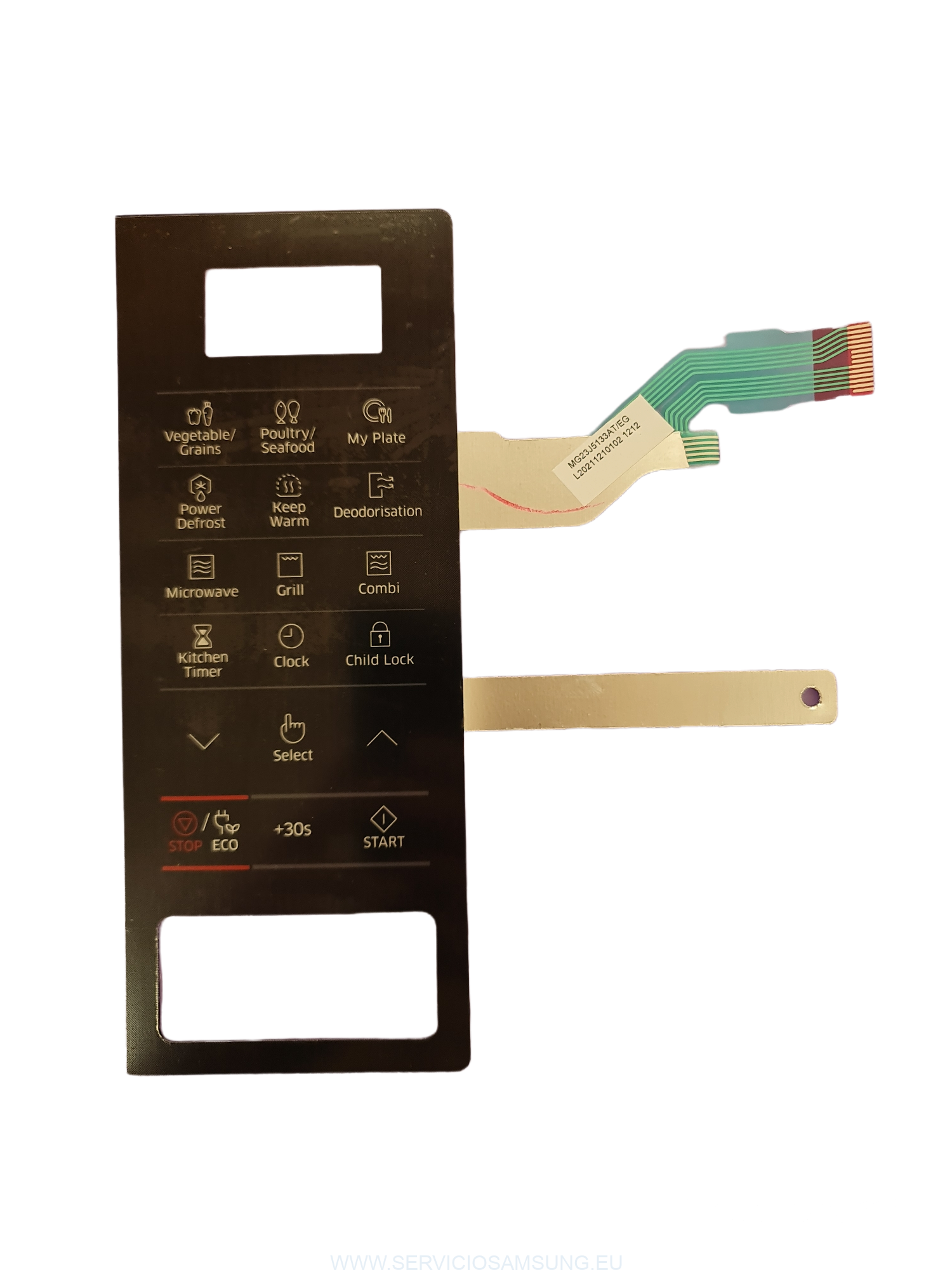 DE34-00445M Membrana panel de mandos microondas Samsung