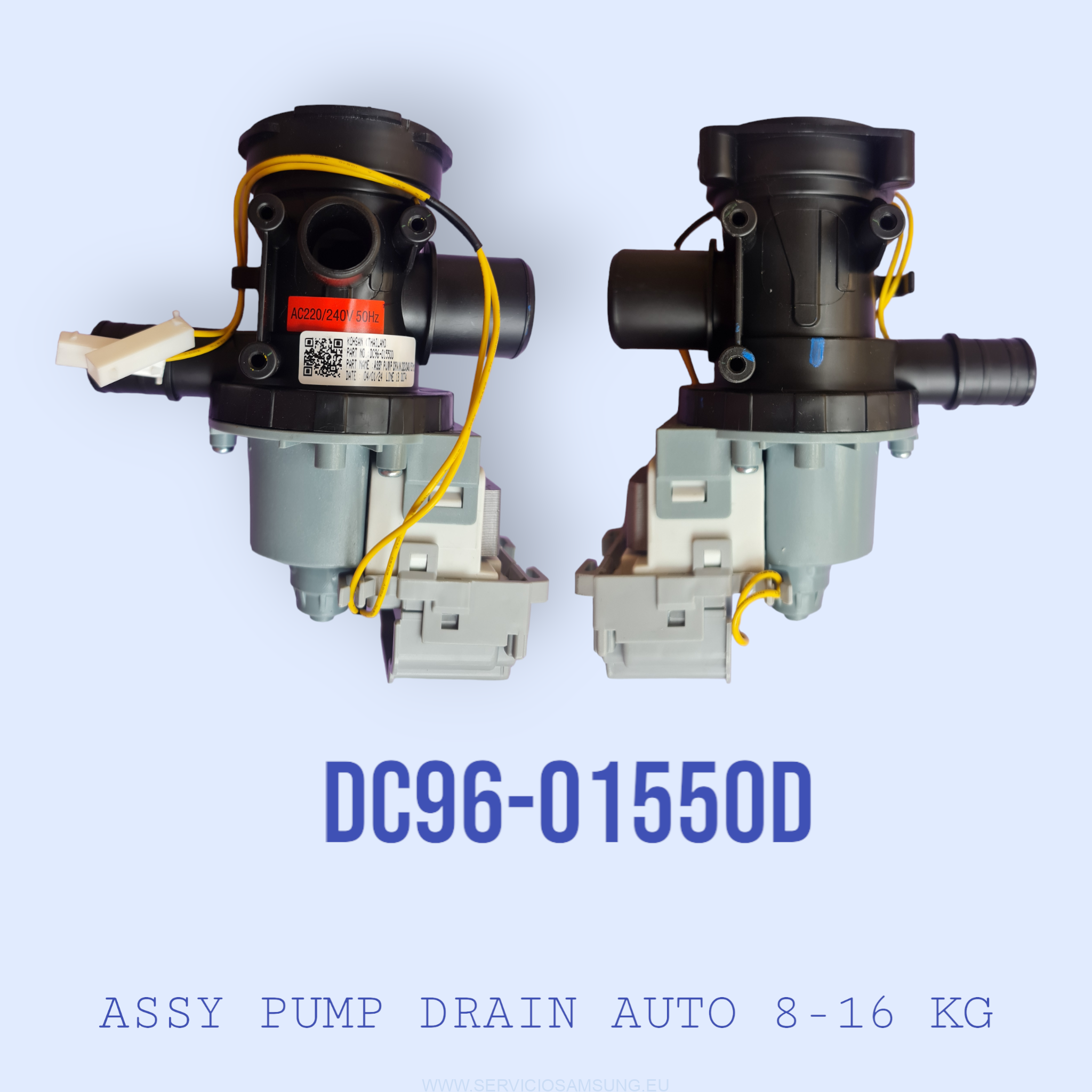 DC96-01550D CONJUNTO BOMBA DESAGÜE LAVADORA SAMSUNG