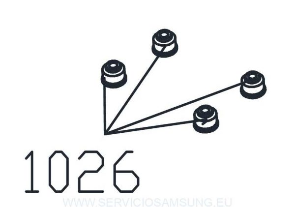 DA81-07251A Amortiguadores compresor frigorífico Samsung