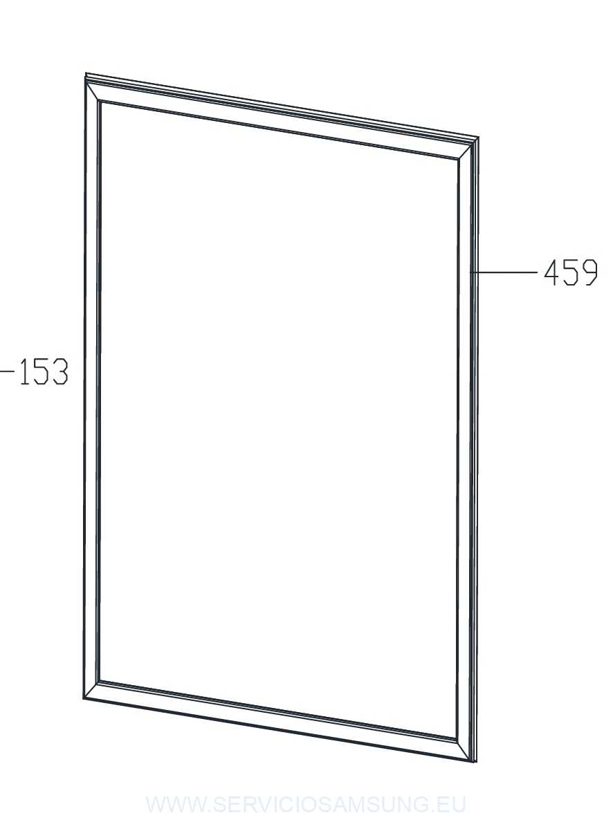 DA81-07048A guarnición puerta congelador, frigorífico Samsung