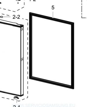 DA97-13921W guarnición goma  puerta frigorífico Samsung