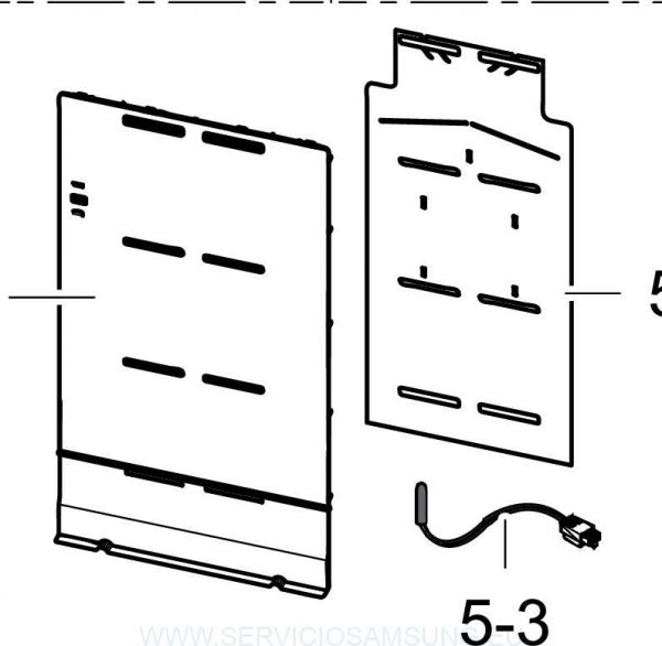 DA97-15459A tapa frontal evaporador frigorífico Samsung
