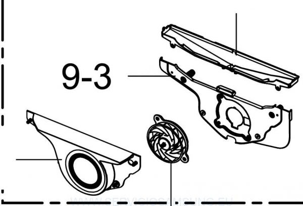 DA97-15460A carcasa completa motor turbina frigorífico Samsung