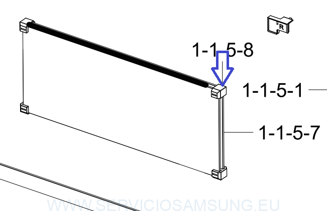 DG67-00186A CAUCHO PARA CRISTAL HORNO SAMSUNG