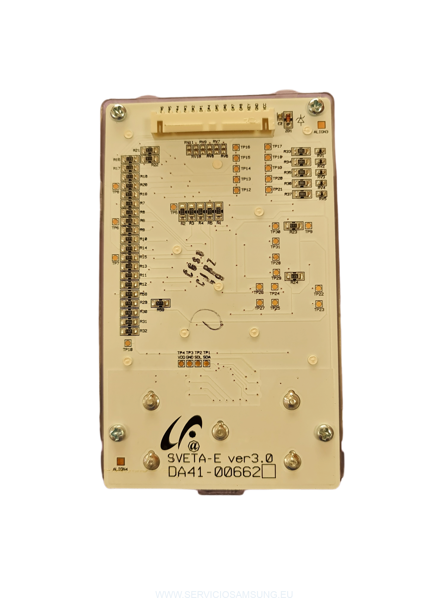 DA97-16858B Conjunto placa display puerta frigorífico Samsung - Imagen 2