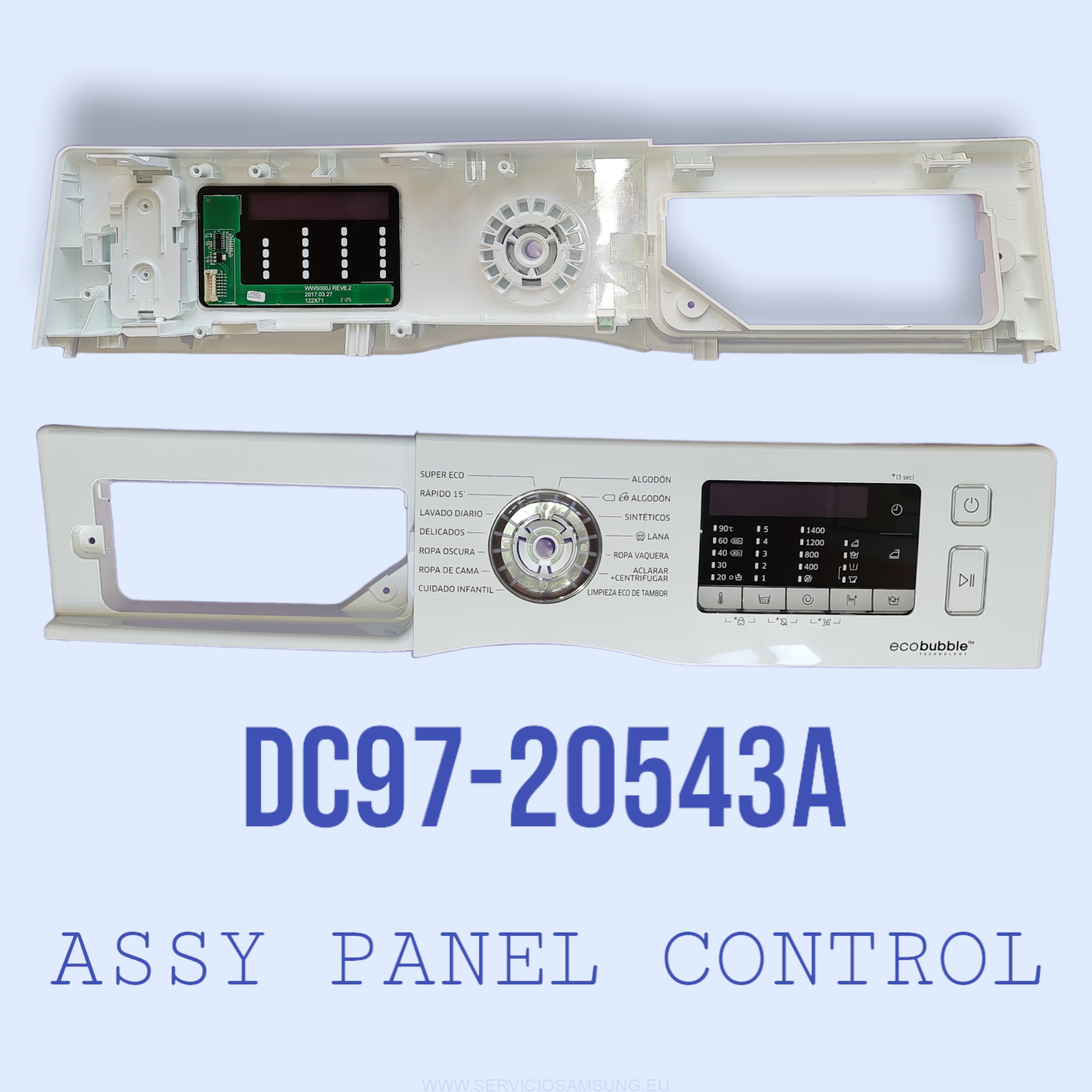 DC97-20543A PANEL DE CONTROL LAVADORA SAMSUNG