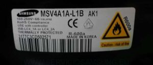 MSV4A1AL1B/AK1 COMPRESOR FRIGORÍFICOS SAMSUNG