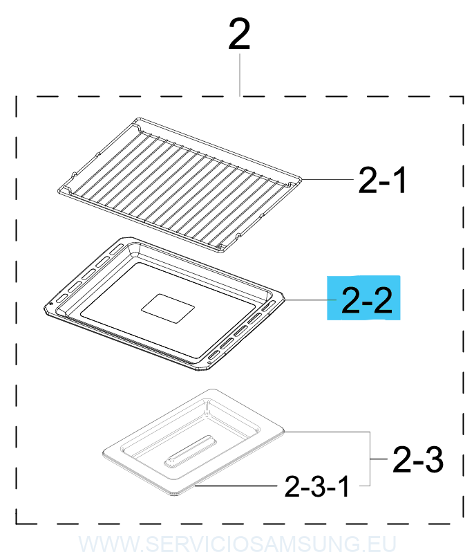 DG94-04821B CONJUNTO BANDEJA DE HORNEAR, HORNO SAMSUNG
