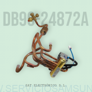 Conjunto válvula de 4 vías Samsung DB96-24872A con tubería para unidad exterior de aire acondicionado Inverter R32