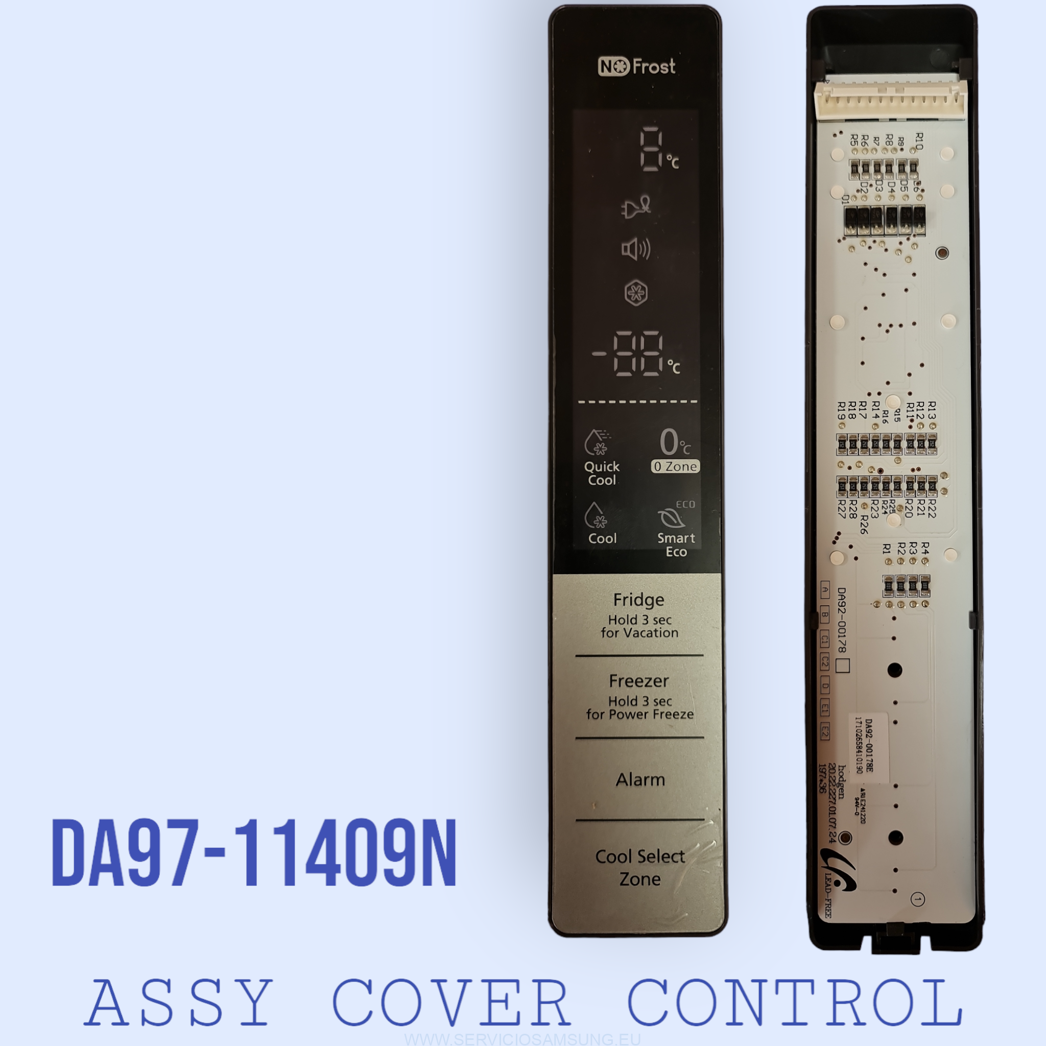 DA97-11409N CONJUNTO COMPLETO MANDO FRONTAL FRIGORÍFICO SAMSUNG