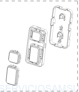 DC97-17392S – Conjunto Botón (ASSY BUTTON) Lavadora Samsung WW5 / 4000T – Inox Pearl