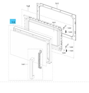 DE94-03139K CONJUNTO PUERTA FRONTAL MICROONDAS SAMSUNG