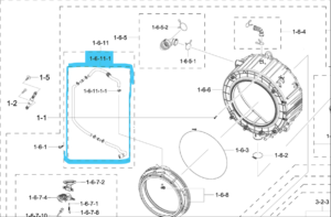 DC97-24241B Manguera Original Samsung para Lavadora | ASSY HOSE; D PJT, LDPE